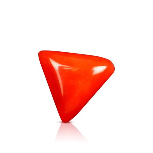 Natural Gemstone Natural Certified ( lal moonga ) Triangle Shape Munga Gemstone 2.25 Carat to 15 Carat