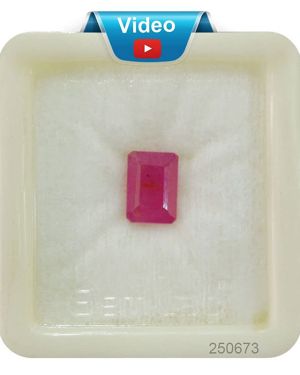 Ruby Stone Natural ( Manik ) Square Cut Kempu Gemstone Natural Certified 2.25 Ct to 15 Ct