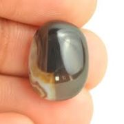 Natural Black Onyx Stone Natural Oval Cut Certified Hakik Gemstone 2.25 Ct to 21 Ct