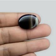 Natural Black Onyx Stone Natural Oval Cut Certified Hakik Gemstone 2.25 Ct to 21 Ct